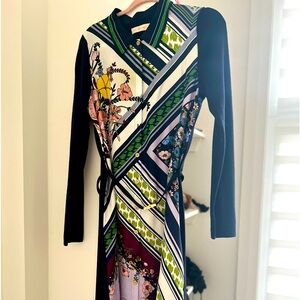 Tory Burch button up shirt dress - slightly below the knee length, medium size